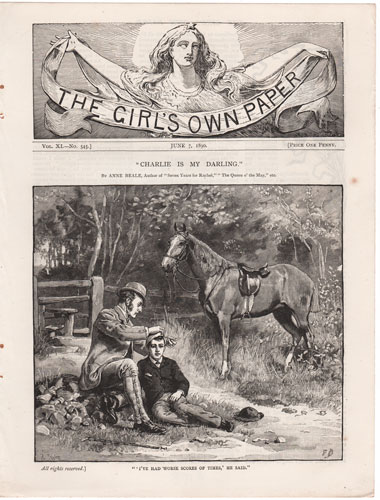 Original antique engraving from The Girl's Own Paper 1888-1890